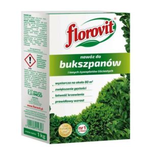 Nawóz do bukszpanów i innych żywopłotów liściastych Florovit karton 1kg