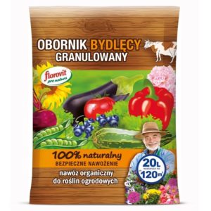 Azofoska GRANULAT 1 kg 4 Obornik bydlęcy granulowany Florovit 20 L